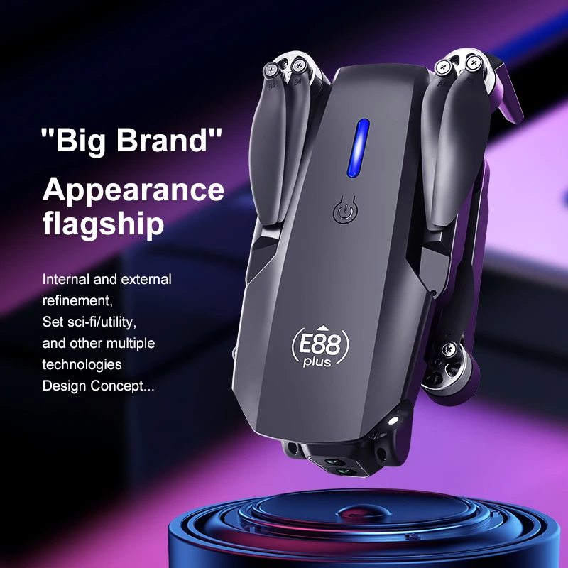New E88 Plus Quadcopter Drone: - Drone Gimbal Brushless 评论和价格